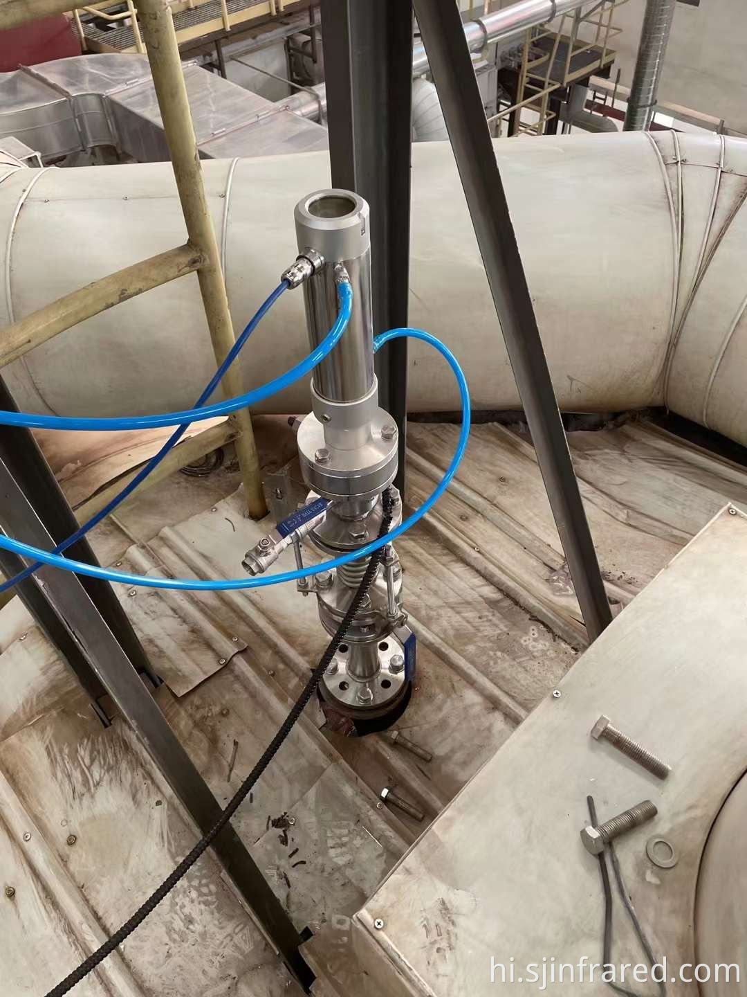 कीचड़ भट्टी भट्ठी इन्फ्रारेड पाइरोमीटर Sludge incinerator furnace infrared pyrometer